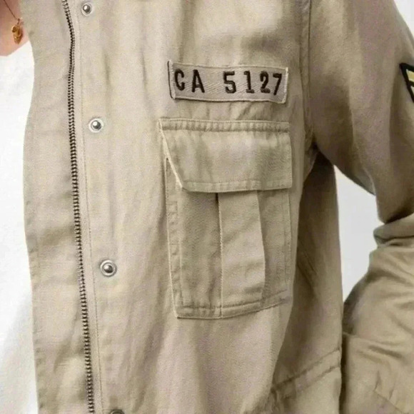 Rails Trey Khaki Green Military Army Jacket in Sage Arrow Patch Size Small - Picture 5 of 13